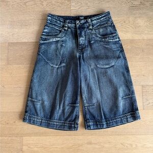 Jaded London Wide Leg Denim Jorts | Acid Wash | W26 / XS / US 2-4